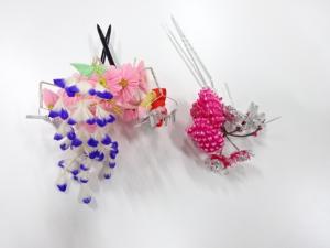 アンティーク　つまみ細工　髪飾りセット